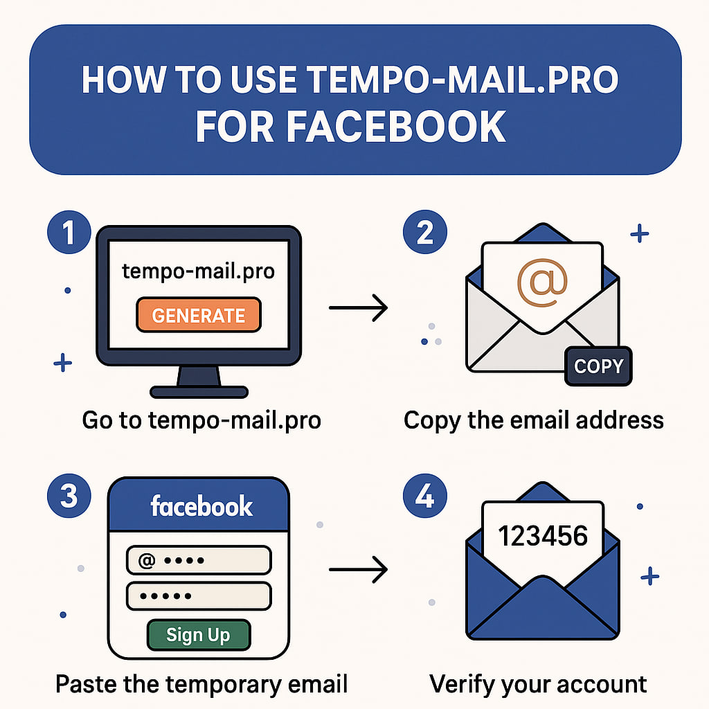 How to using tempo mail.pro for Facebook